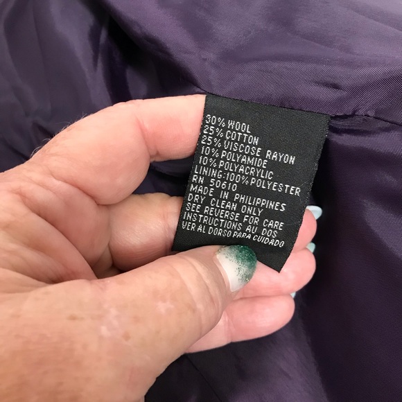 Kasper Women’s Wool Blend Zip Up Jacket - Picture 5 of 5